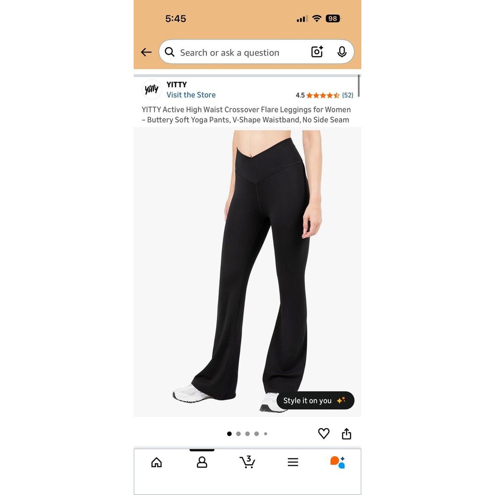 Yetty cross over flares xs-long 31” length